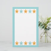 Vun schattig onder het zee zetvispapier briefpapier (Staand voorkant)