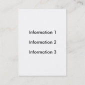 Vun Sequins kijken naar grote Visitekaartjes (Achterkant)