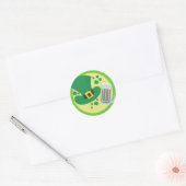 Vun sint-Patricks-day-bier-ontwerp Ronde Sticker (Envelop)
