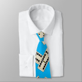Vun sky blue domino-patroon stropdas (Gebonden)