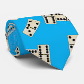Vun sky blue domino-patroon stropdas (Opgerold)