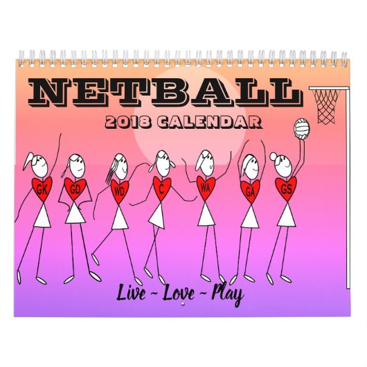 Vun Stick Figures Inspirerend Quotes Netball Kalender (Hoes)