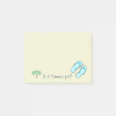 Vun Teenslippers palmboom zomer, Post-it® notes (Voorkant)