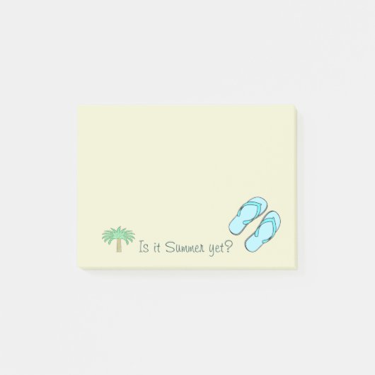 Vun Teenslippers palmboom zomer, Post-it® notes (Voorkant)