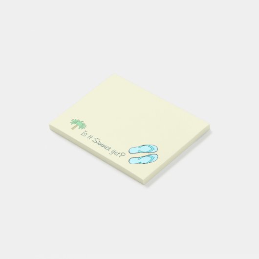 Vun Teenslippers palmboom zomer, Post-it® notes (Schuin)