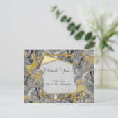 Vun, uitgedrukt in geel en grijs plant briefkaart (Staand voorkant)