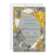 Vun, uitgedrukt in geel en grijs plant