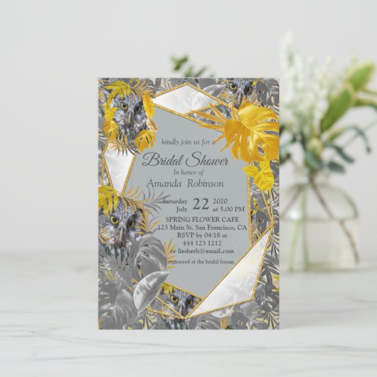 Vun, uitgedrukt in geel en grijs plant kaart (Staand voorkant)