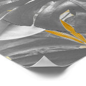 Vun, uitgedrukt in geel en grijs plant poster (Hoek)