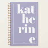 Vun Vet Typografie Aangepaste naam & kleurenplanne Planner (Voorkant)