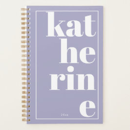 Vun Vet Typografie Aangepaste naam & kleurenplanne Planner