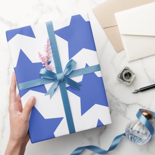 Vun, vette marineblauw sterpatroon cadeaupapier (Geschenken)