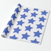 Vun, vette marineblauw sterpatroon cadeaupapier (Uitgerold)
