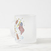 Vun vlag, vuurwerk, aanpasbare vuurwerkers mok (Voorkant links)