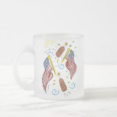 Vun vlag, vuurwerk, aanpasbare vuurwerkers mok (Links)