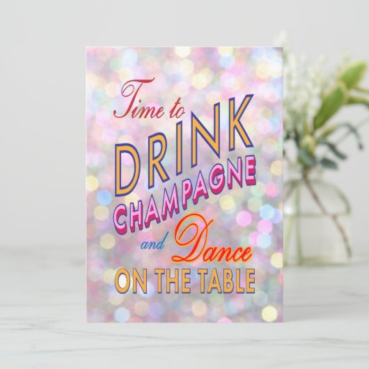 Vun, vrander en kleurrijk Bachelorette Kaart (Staand voorkant)