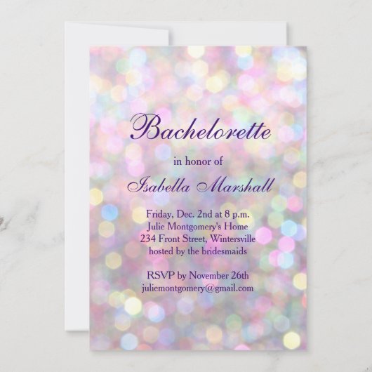 Vun, vrander en kleurrijk Bachelorette Kaart (Achterkant)