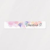 Vun Waterverf Kunstaanval Tot 4 Namen Waterdicht Labels (Design 1)