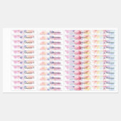 Vun Waterverf Kunstaanval Tot 4 Namen Waterdicht Labels (Vel)