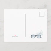 Vun Waterverf zomervakantie Beach Weddenschap Save Aankondigingskaart (Achterkant)