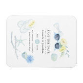 Vun Waterverf zomervakantie Beach Weddenschap Save Magneet (Horizontaal)