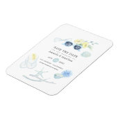 Vun Waterverf zomervakantie Beach Weddenschap Save Magneet (Linkerzijde)