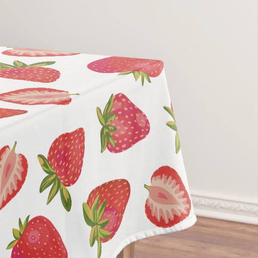 Vun zomeraardbeienpatroon tafelkleed (Voorbeeld)