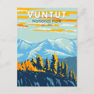 Vuntut National Park Canada Travel Art  Briefkaart