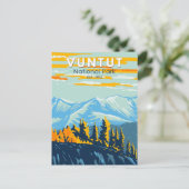 Vuntut National Park Canada Travel Art  Briefkaart (Staand voorkant)
