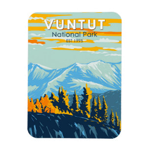 Vuntut National Park Canada Travel Art  Magneet