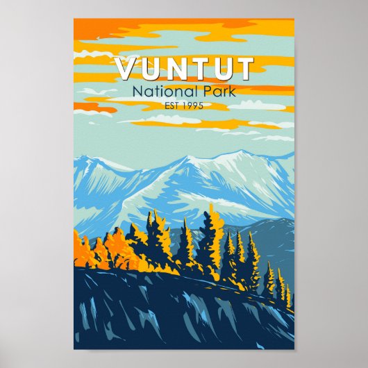 Vuntut National Park Canada Travel Art  Poster (Voorkant)