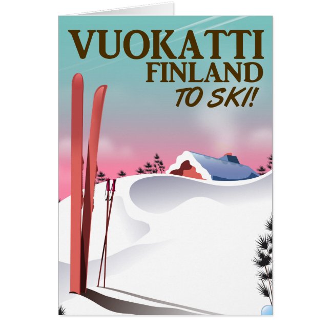 Vuokatti Finland ski-poster (Voorkant)