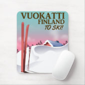 Vuokatti Finland ski-poster Muismat (Met muis)
