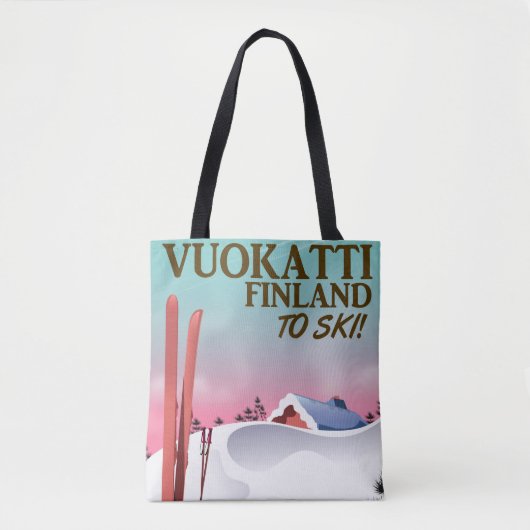 Vuokatti Finland ski-poster Tote Bag (Voorkant)