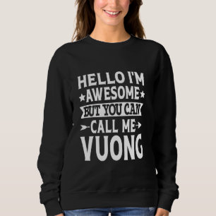 Vuong achternaam Noem me Vuong familieteam achtern Trui