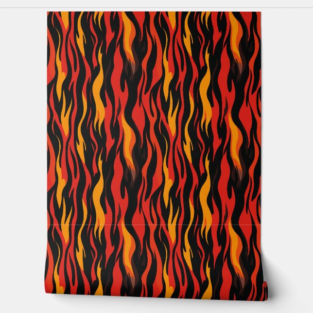 vurig Abstract patroon Behang (Afrollen)