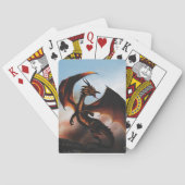 Vurig Amber Draak Fantasie Speelkaarten (Achterkant)