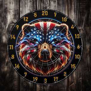 Vurig Beer met gloeiende ogen Dartbord