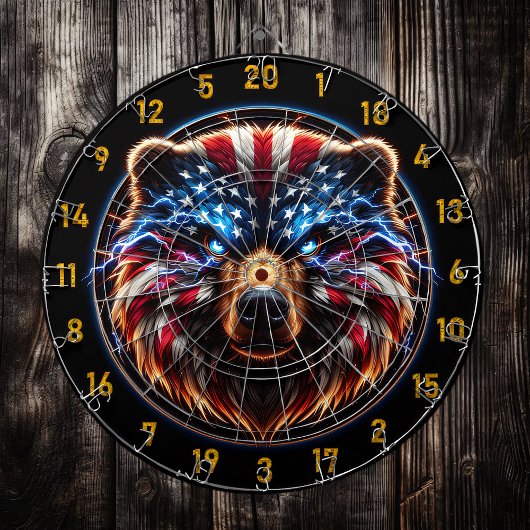 Vurig Beer met gloeiende ogen Dartbord