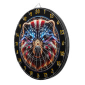 Vurig Beer met gloeiende ogen Dartbord (Voorkant Rechts)