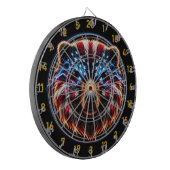 Vurig Beer met gloeiende ogen Dartbord (Voorkant Links)