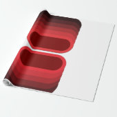 Vurig Contrast: Rood & Zwart Luxe Cadeaupapier (Uitgerold)