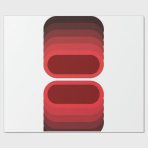 Vurig Contrast: Rood & Zwart Luxe Cadeaupapier