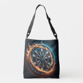 Vurig Dartbord met Bullseye Explosion Crossbody Tas (Achterkant)
