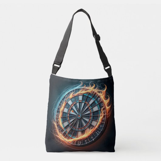 Vurig Dartbord met Bullseye Explosion Crossbody Tas (Voorkant)