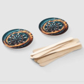 Vurig Dartbord met Bullseye Explosion Handwaaier (Niet-gemonteerd)