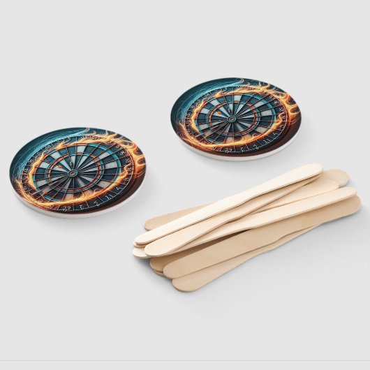 Vurig Dartbord met Bullseye Explosion Handwaaier (Niet-gemonteerd)