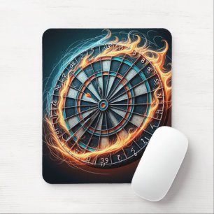 Vurig Dartbord met Bullseye Explosion Muismat