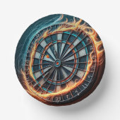 Vurig Dartbord met Bullseye Explosion Papieren Kommen (Voorkant)