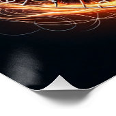 Vurig Dartbord met Bullseye Explosion Perfect Poster (Hoek)